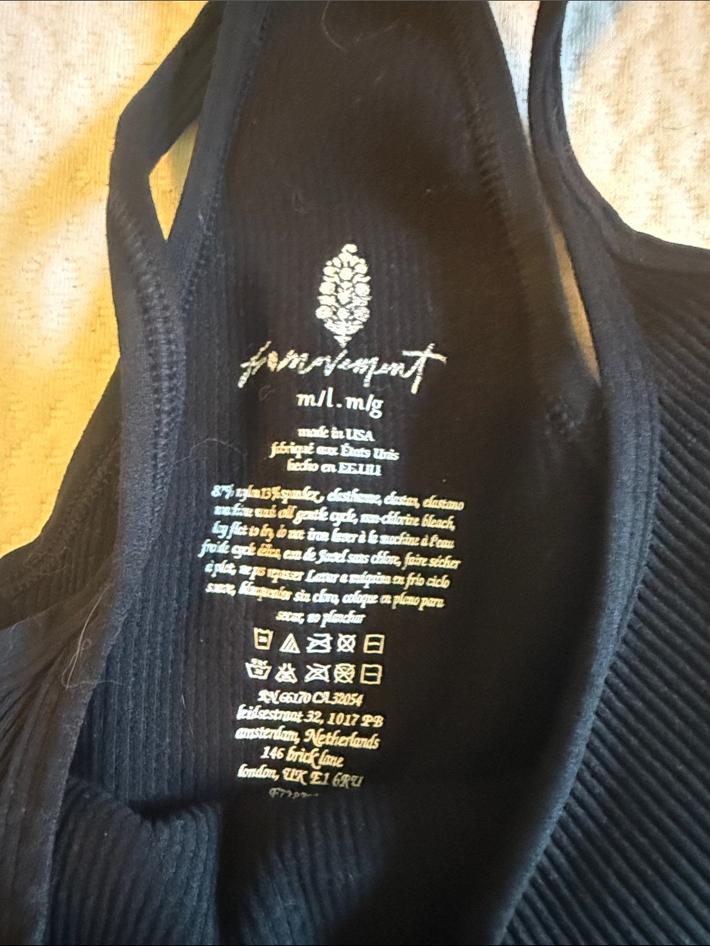 NWOT Free People Ribbed Racerback Crop Tank - M/L - Picture 2 of 2